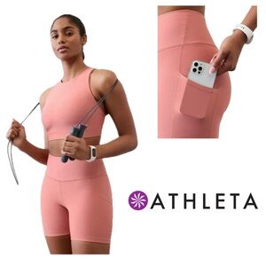 🆕 NWT Athleta Interval Stash 5” Short in Natural Rose